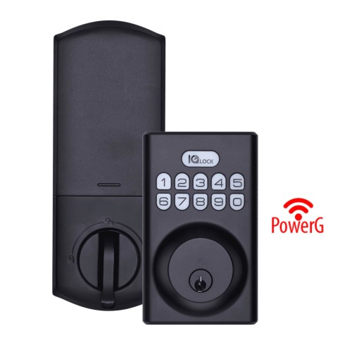        Cerradura de puerta PowerG, color negro mate (IQDLK-PGK-MB)